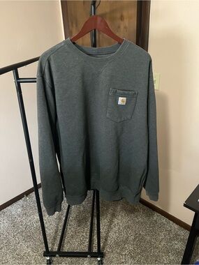Carhartt Dark Charcoal Crewneck with Gold Logo